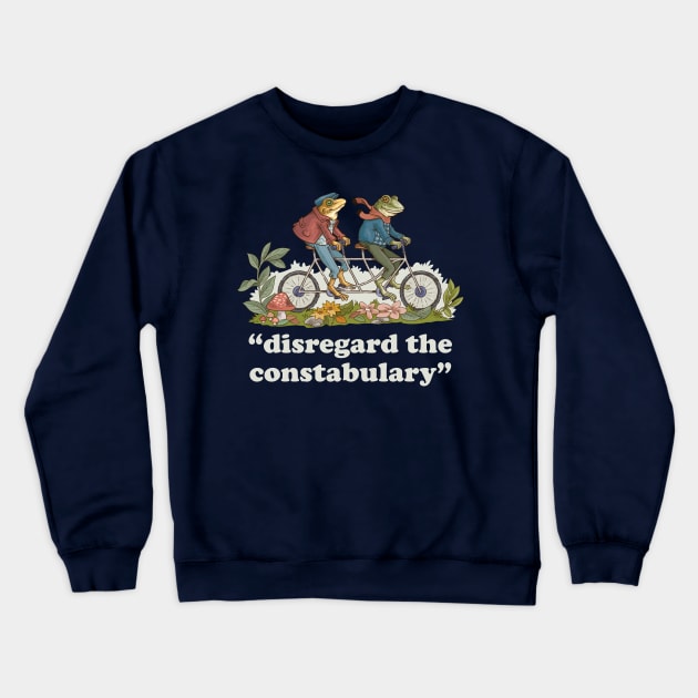 Frolicsome Frogs: Cottagecore Adventure Crewneck Sweatshirt by GoshWow 